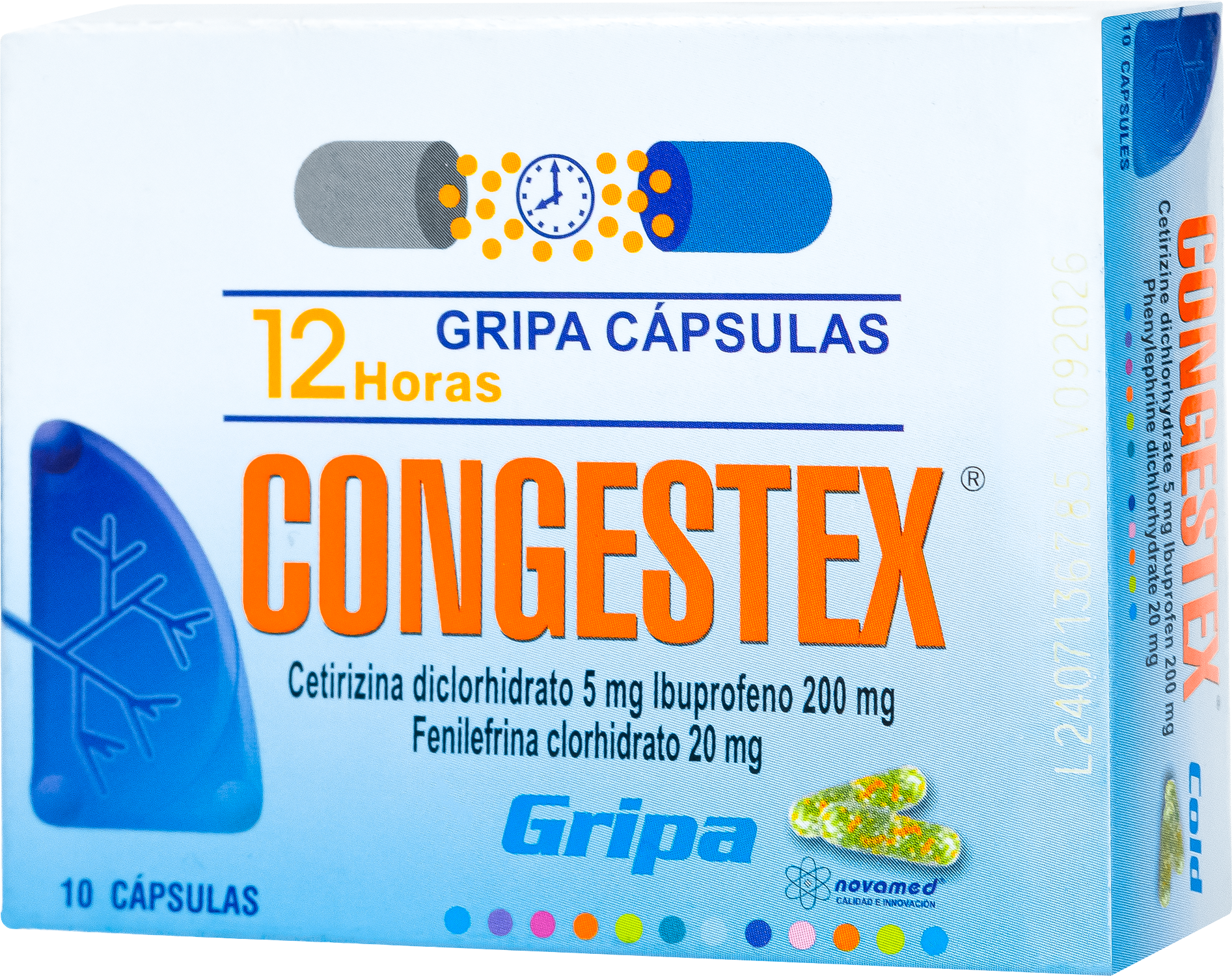 Empaque de Congestex Gripa Cápsulas